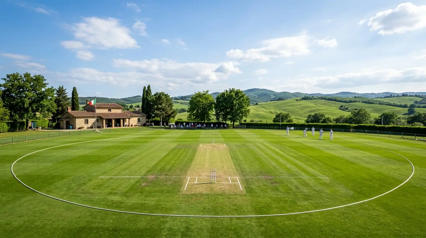 Campo da cricket illuminato dal sole come simbolo di gioco leale