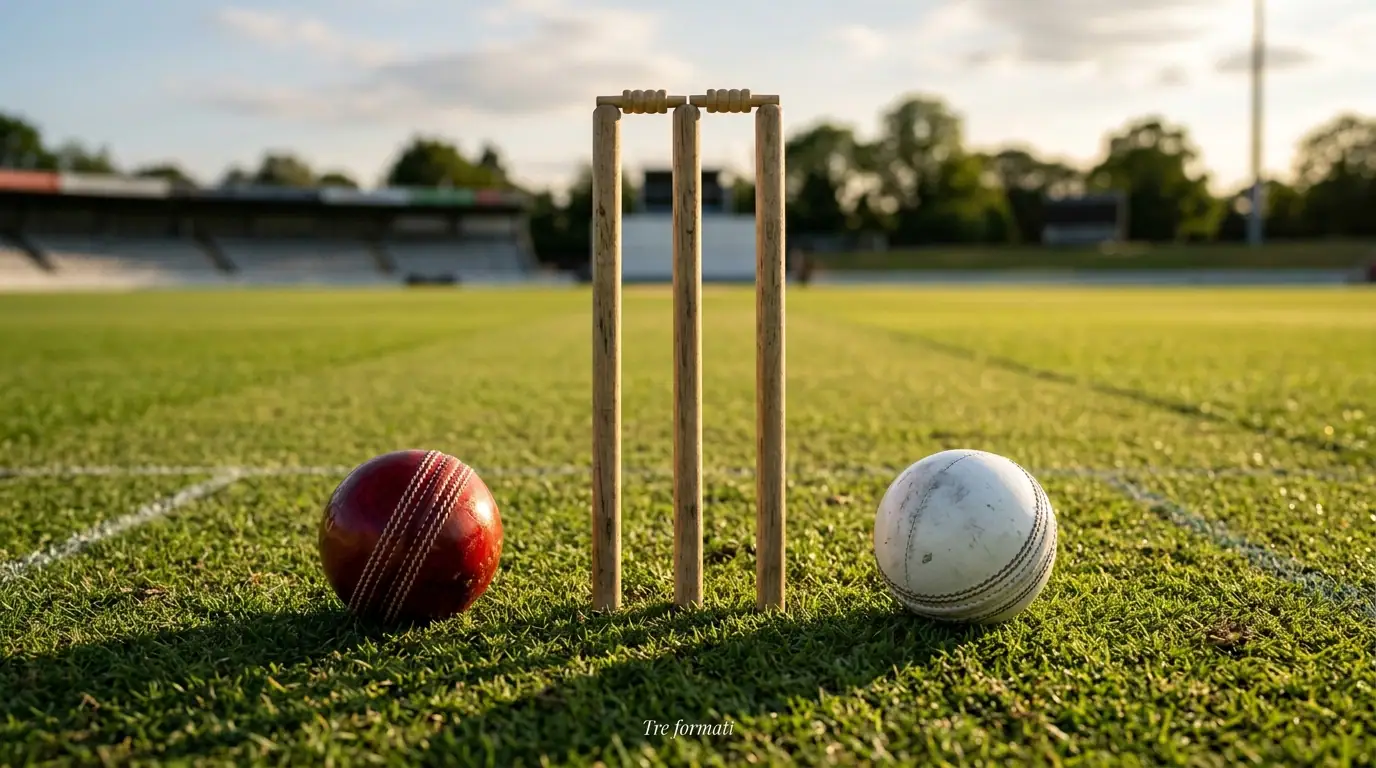 Confronto tra i tre formati del cricket con durata e profilo betting su tabella scura