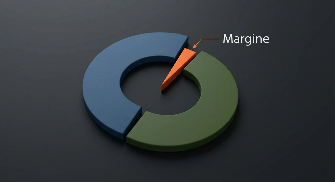 Somma delle probabilità implicite oltre il cento per cento che mostra il margine del bookmaker