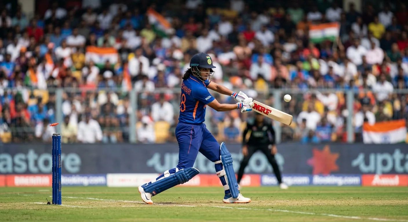Battitore favorito di una squadra di cricket in azione durante un match