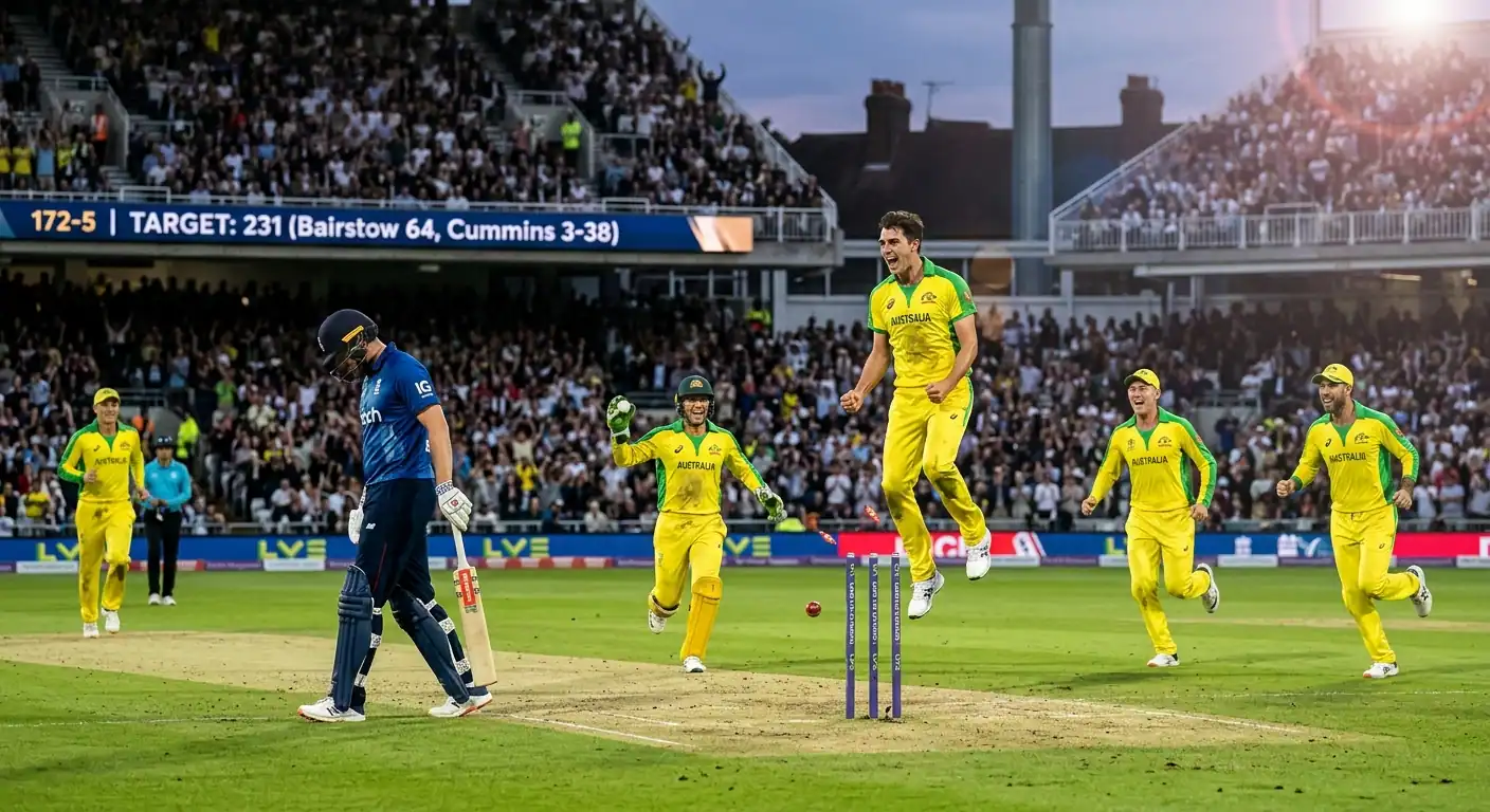 Momento di svolta in una partita di cricket con un wicket improvviso