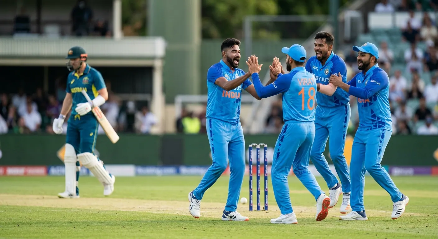 Squadra di cricket nettamente favorita che domina sul campo