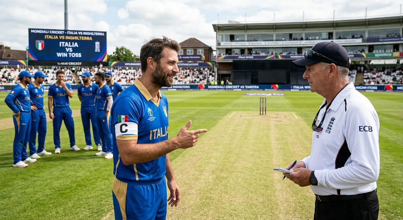 Schermo che mostra il mercato sul vincitore del toss in una partita di cricket