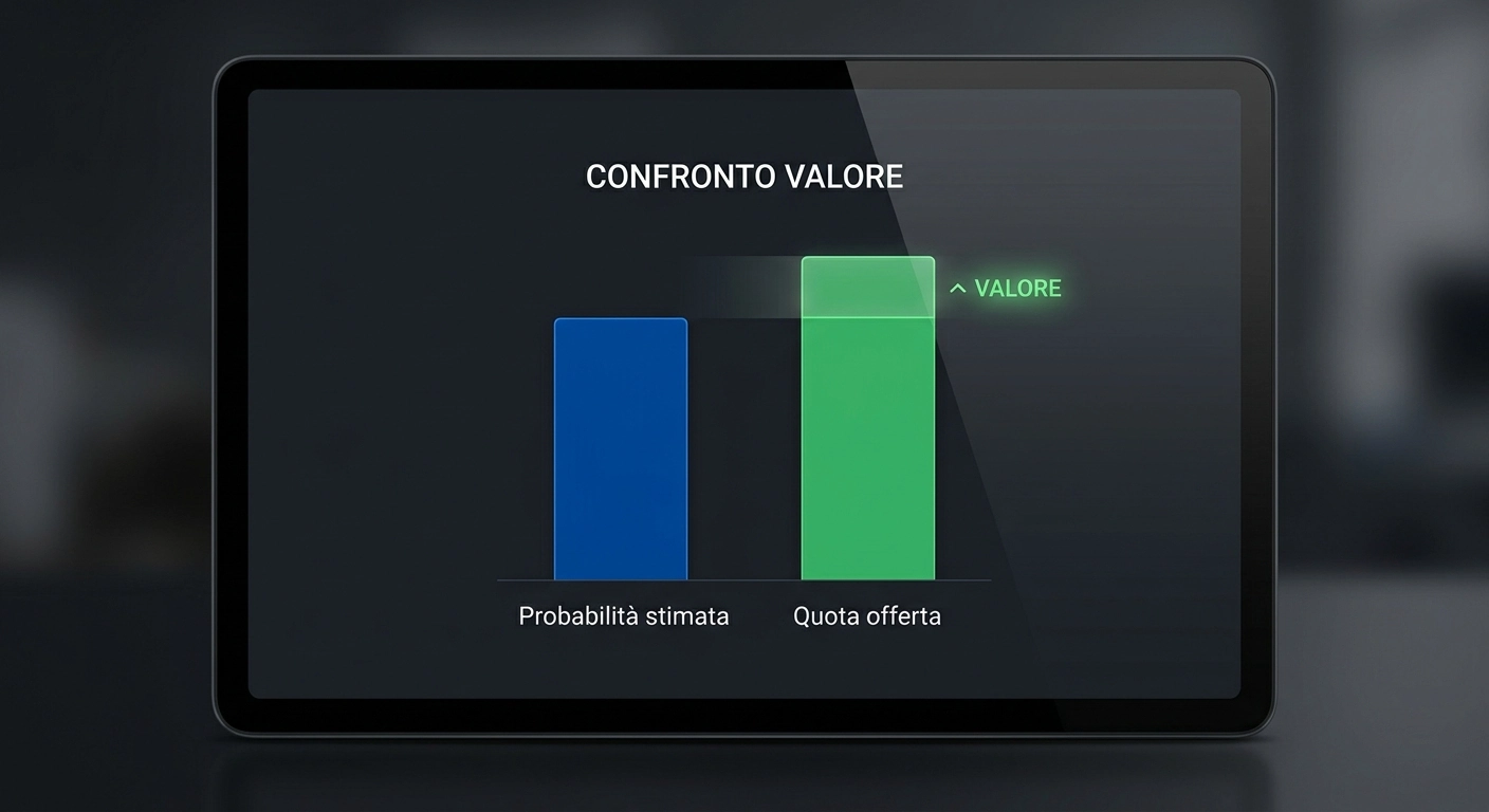 Confronto tra la probabilità stimata e la quota offerta per individuare il valore in una scommessa cricket