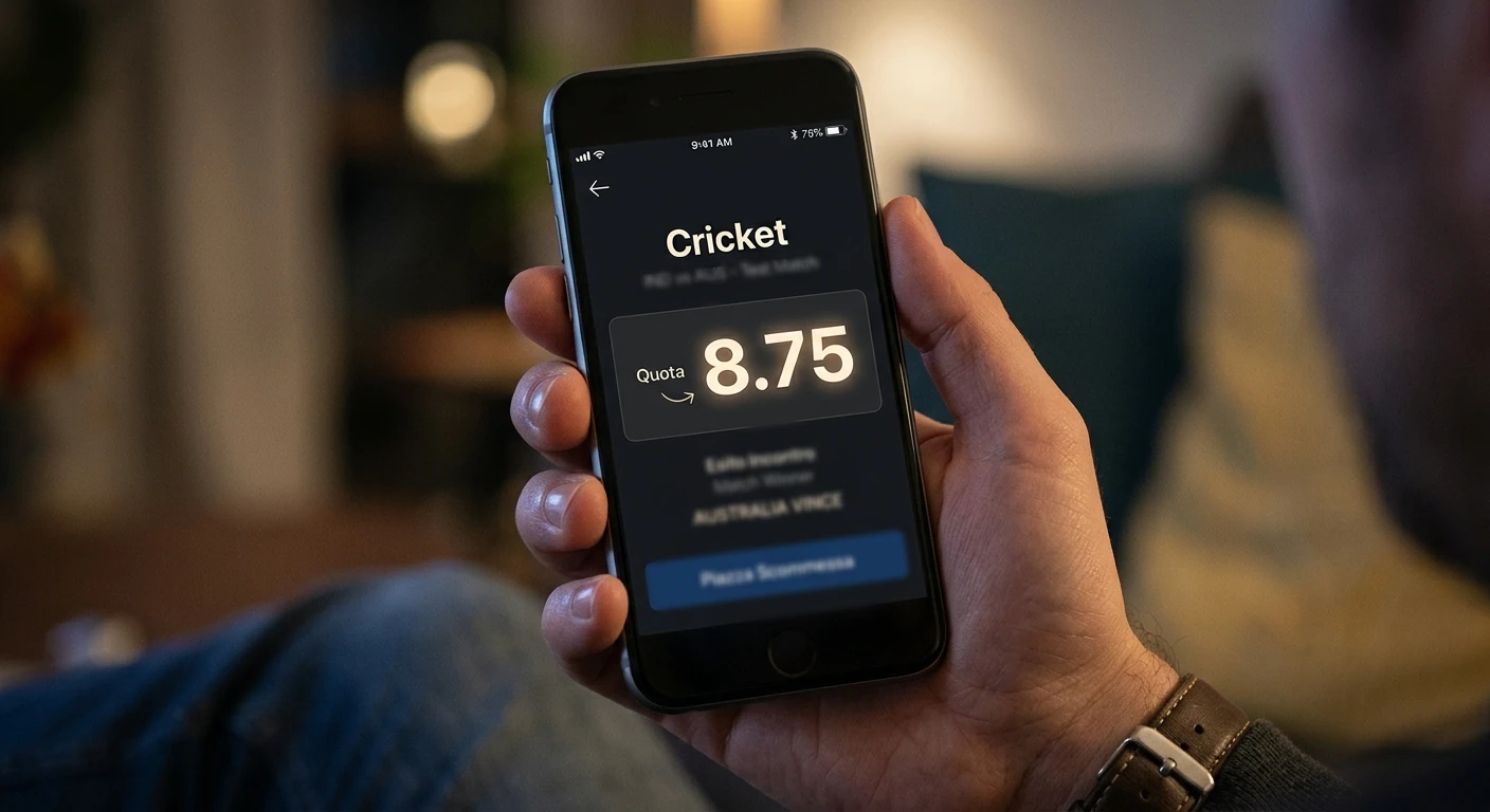 Quota cricket più generosa della probabilità reale, esempio di scommessa di valore
