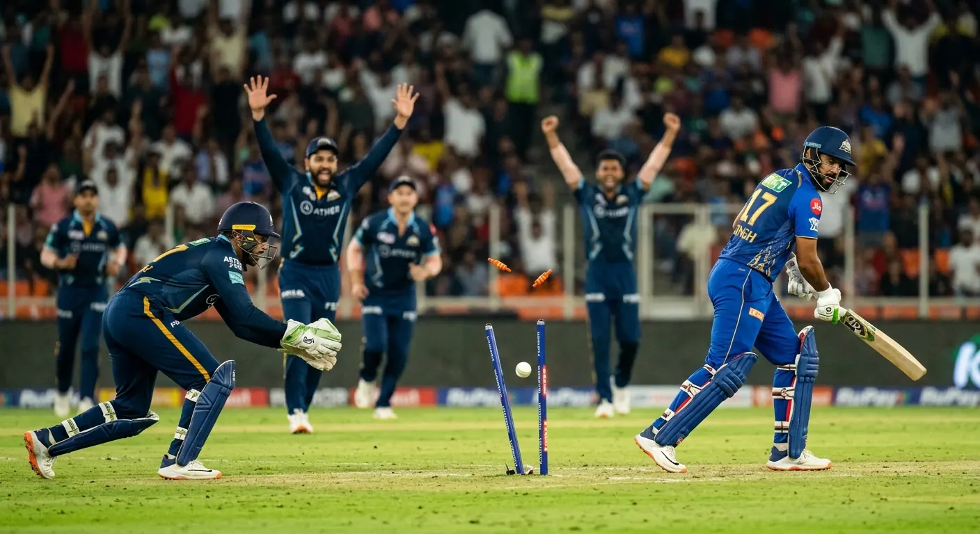 Caduta di un wicket nel cricket, momento chiave che sposta le quote durante il live betting